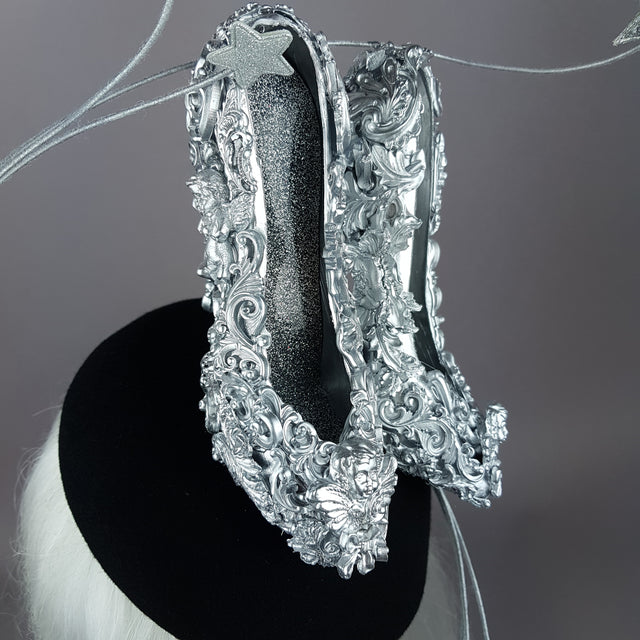 "Ever After" Cinderella Inspired High Heel Shoe Fascinator Hat