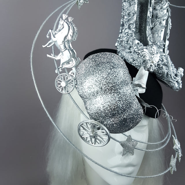 "Ever After" Cinderella Inspired High Heel Shoe Fascinator Hat