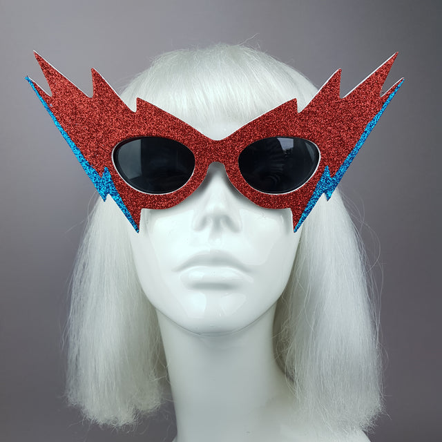 "Queen Bitch" Smaller David Bowie Inspired Lightening Bolt Sunglasses