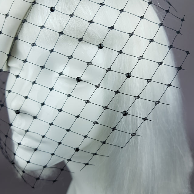 "Morana" Ivory & Leopard Bow Veil Fascinator Hat