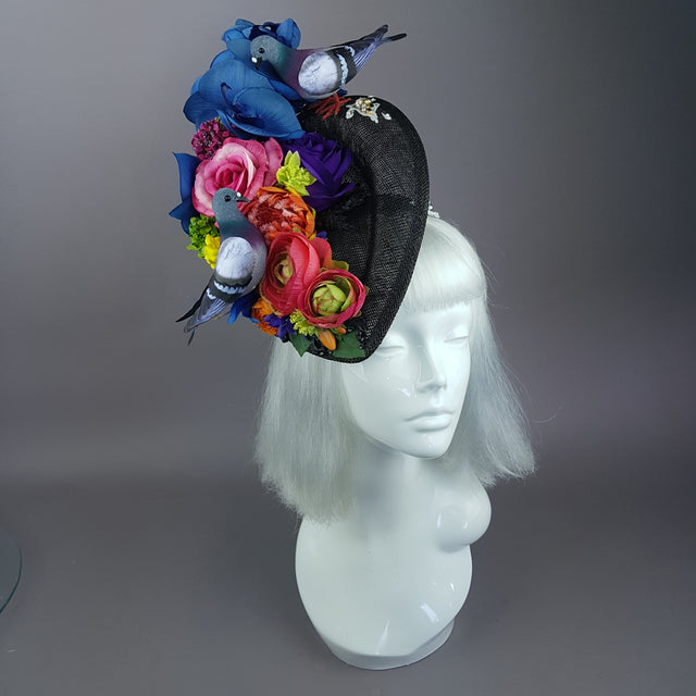 "Cocô" Flower Pigeon Poop Fascinator Hat