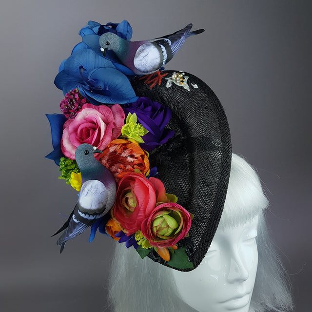 "Cocô" Flower Pigeon Poop Fascinator Hat