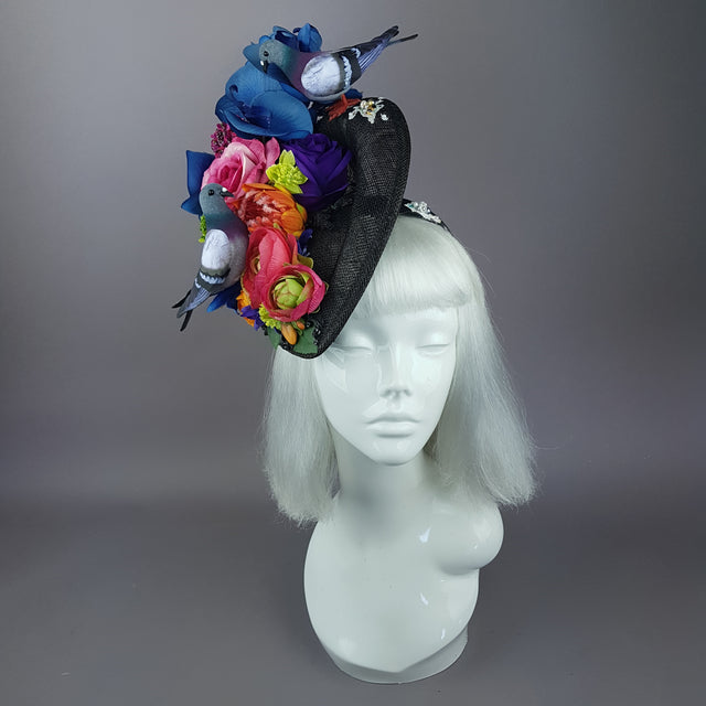 "Cocô" Flower Pigeon Poop Fascinator Hat