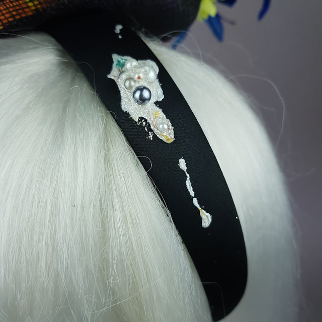 "Cocô" Flower Pigeon Poop Fascinator Hat