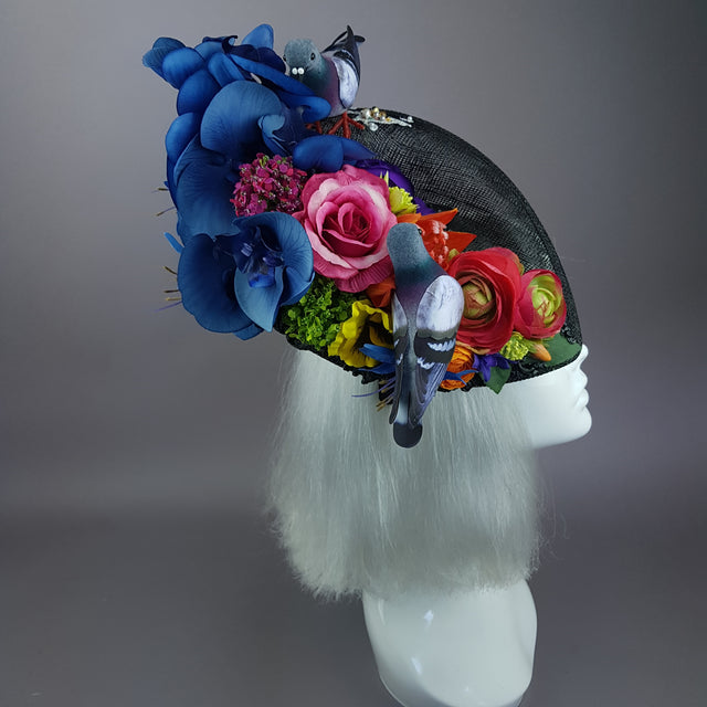 "Cocô" Flower Pigeon Poop Fascinator Hat