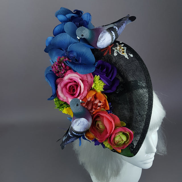"Cocô" Flower Pigeon Poop Fascinator Hat