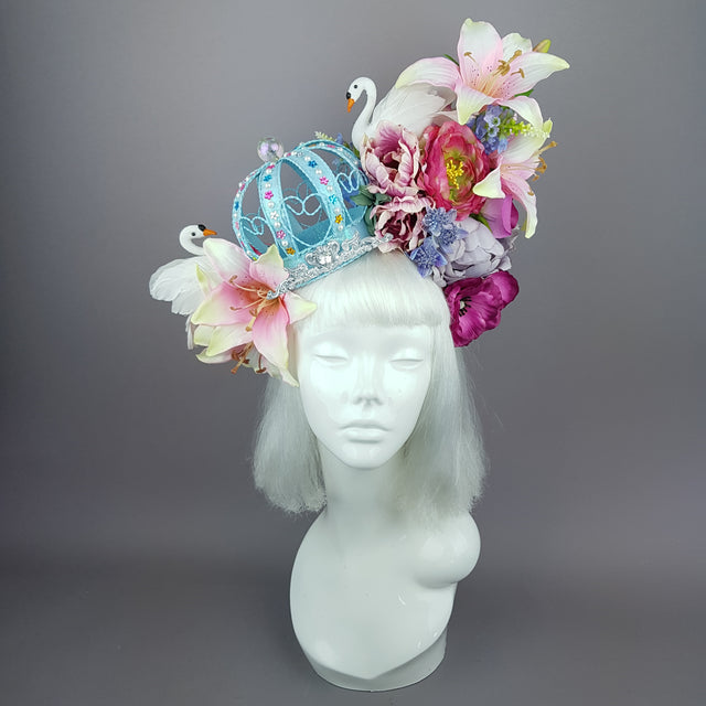 "All The Glitters" Marie Antoinette Inspired Pastel Crown & Flower Headdress