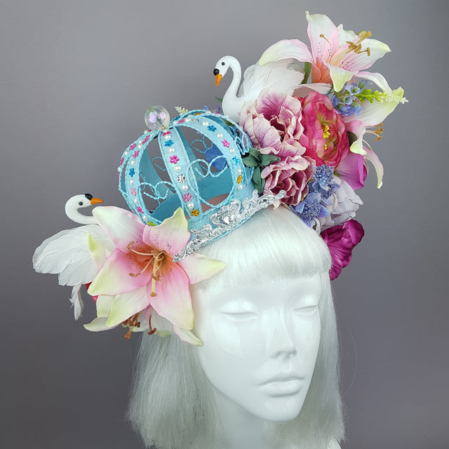 "All The Glitters" Marie Antoinette Inspired Pastel Crown & Flower Headdress