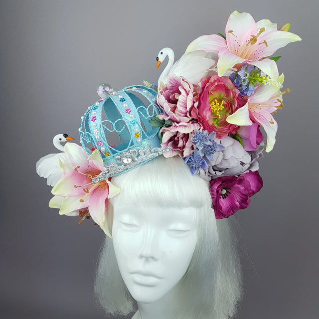 "All The Glitters" Marie Antoinette Inspired Pastel Crown & Flower Headdress