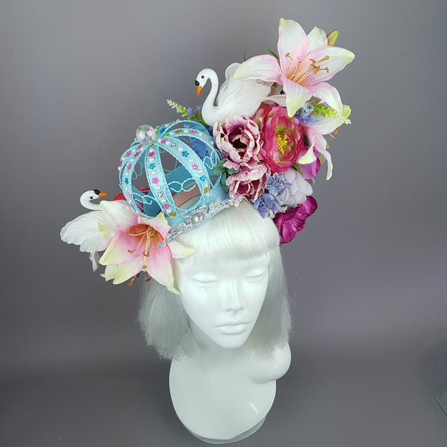 "All The Glitters" Marie Antoinette Inspired Pastel Crown & Flower Headdress