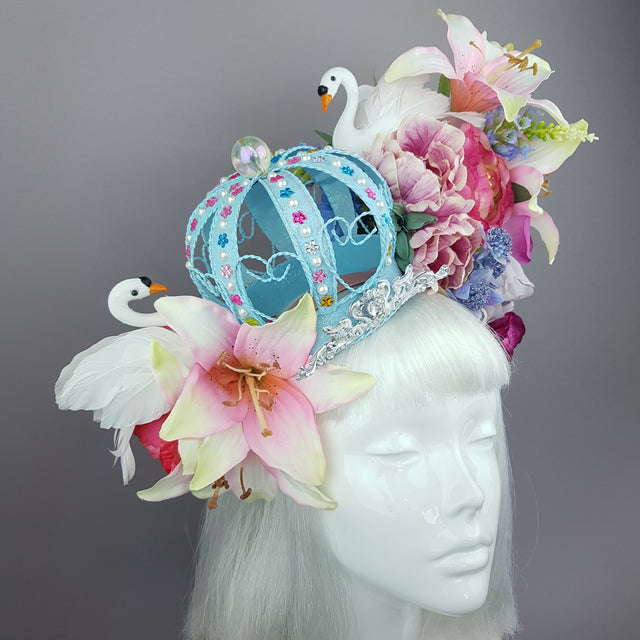 "All The Glitters" Marie Antoinette Inspired Pastel Crown & Flower Headdress