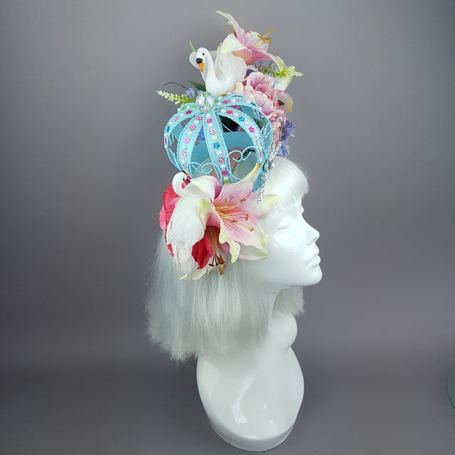 "All The Glitters" Marie Antoinette Inspired Pastel Crown & Flower Headdress