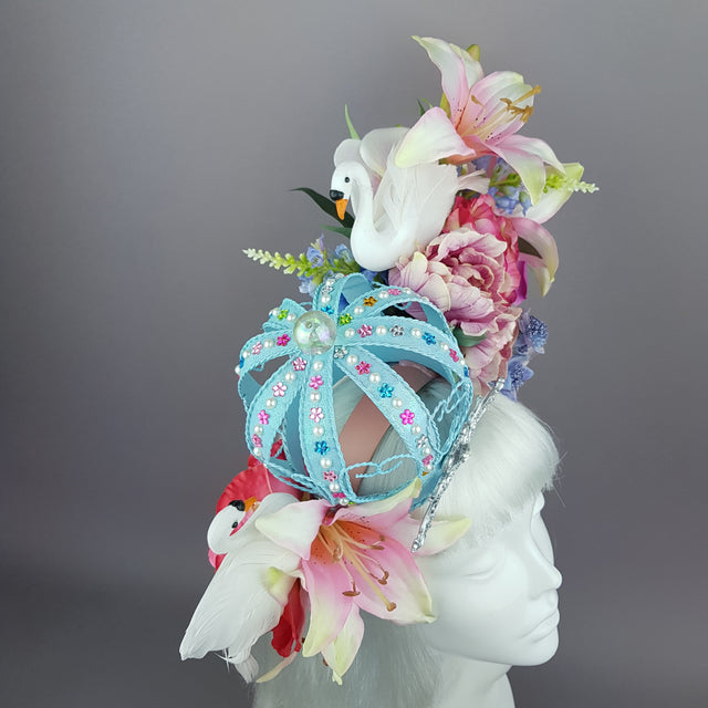 "All The Glitters" Marie Antoinette Inspired Pastel Crown & Flower Headdress