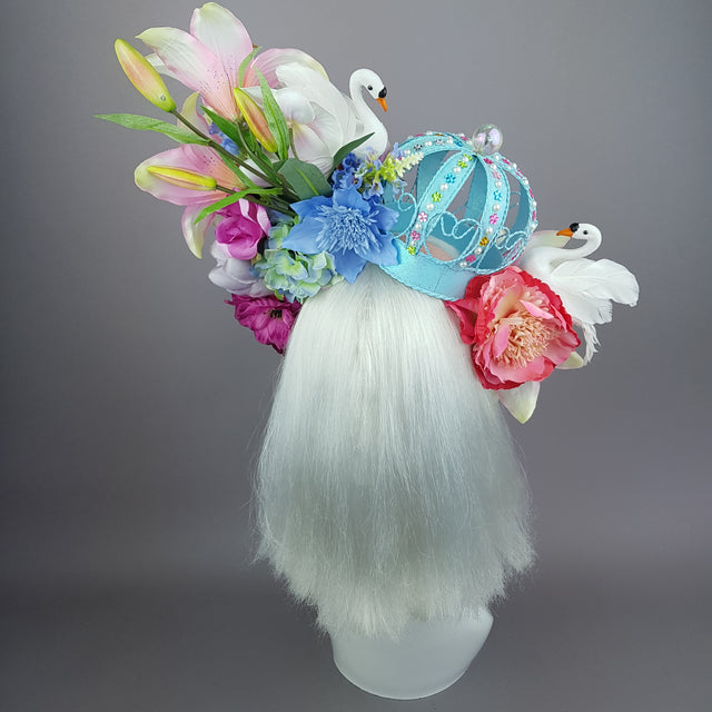 "All The Glitters" Marie Antoinette Inspired Pastel Crown & Flower Headdress