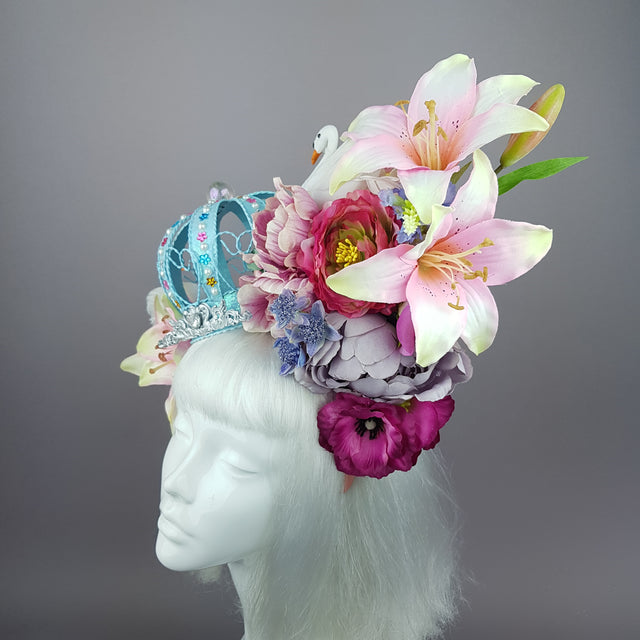 "All The Glitters" Marie Antoinette Inspired Pastel Crown & Flower Headdress