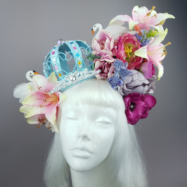 "All The Glitters" Marie Antoinette Inspired Pastel Crown & Flower Headdress