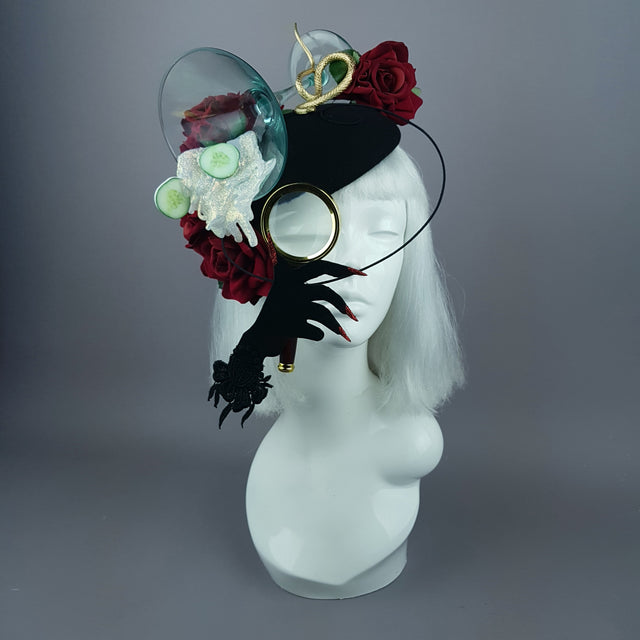"Curiosity" Gin Martini Cocktail Fascinator Hat