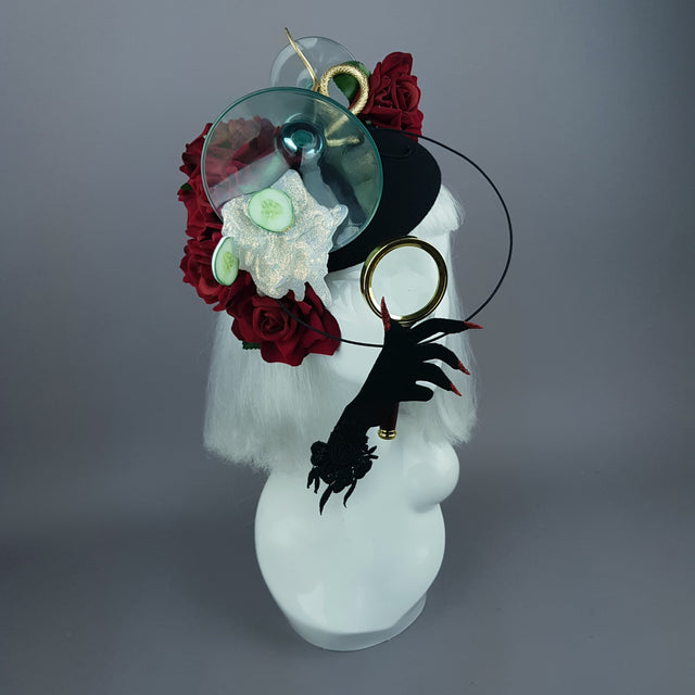 "Curiosity" Gin Martini Cocktail Fascinator Hat