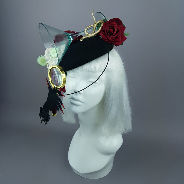 "Curiosity" Gin Martini Cocktail Fascinator Hat
