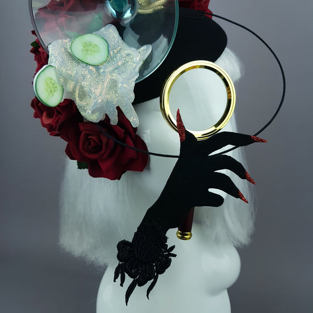 "Curiosity" Gin Martini Cocktail Fascinator Hat