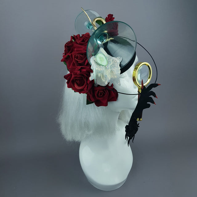 "Curiosity" Gin Martini Cocktail Fascinator Hat