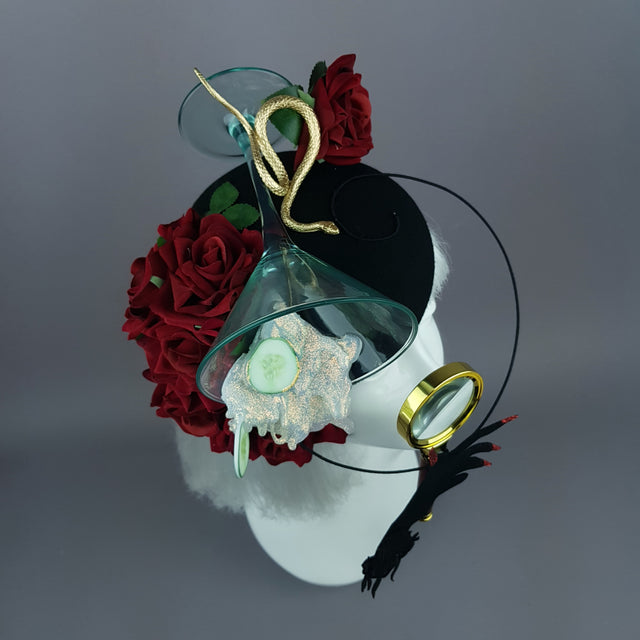 "Curiosity" Gin Martini Cocktail Fascinator Hat