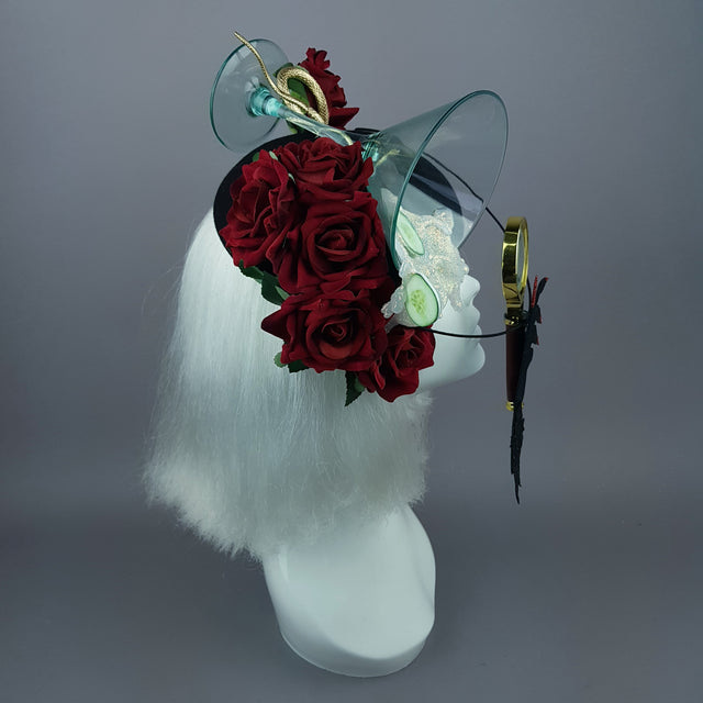 "Curiosity" Gin Martini Cocktail Fascinator Hat