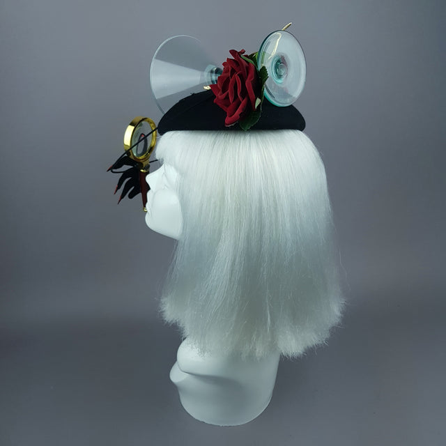 "Curiosity" Gin Martini Cocktail Fascinator Hat
