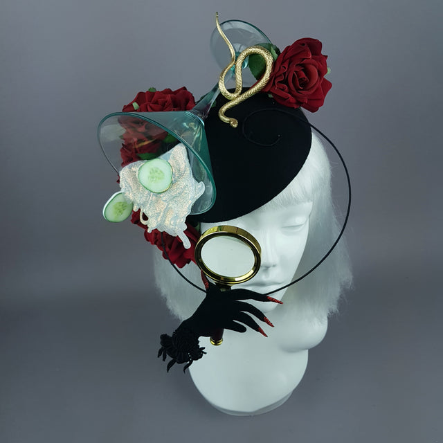 "Curiosity" Gin Martini Cocktail Fascinator Hat