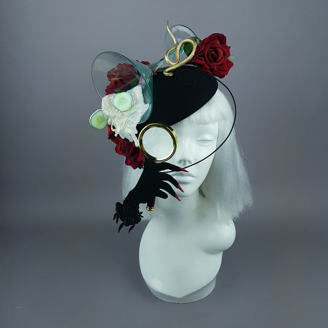 "Curiosity" Gin Martini Cocktail Fascinator Hat