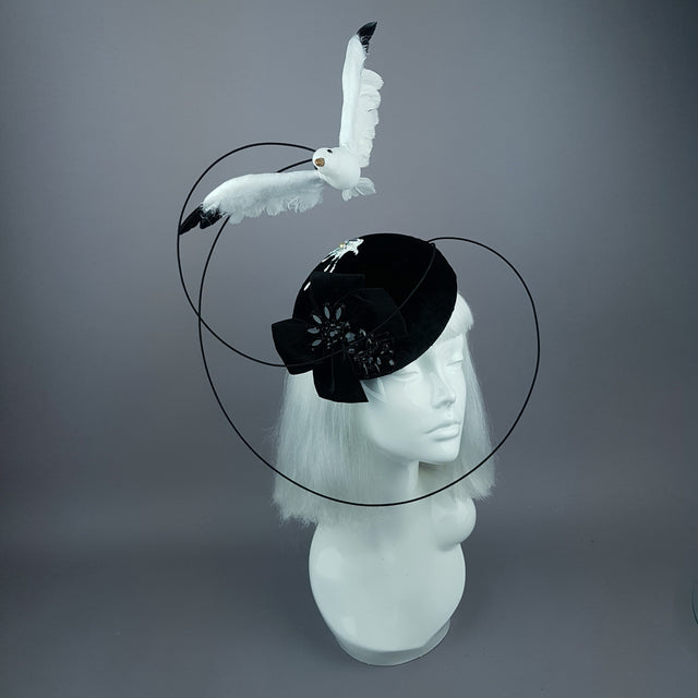 "Lucky" Quirky Chic Seagull Poop Fascinator Hat