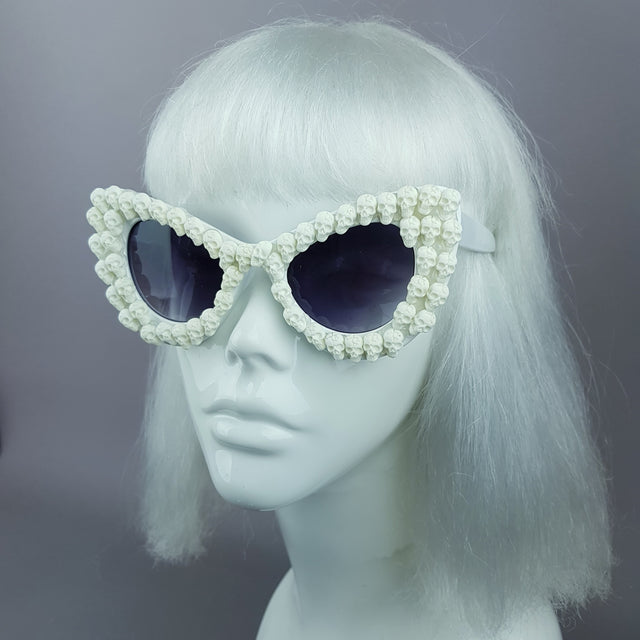 "DeadCute" White Skull Sunglasses