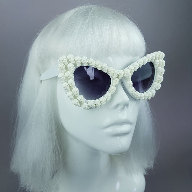 "DeadCute" White Skull Sunglasses