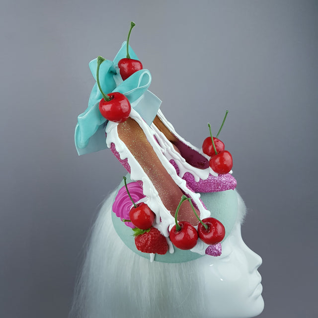"Dela Crème" Ice Cream High Heel Shoe Fascinator Hat