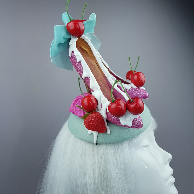 "Dela Crème" Ice Cream High Heel Shoe Fascinator Hat