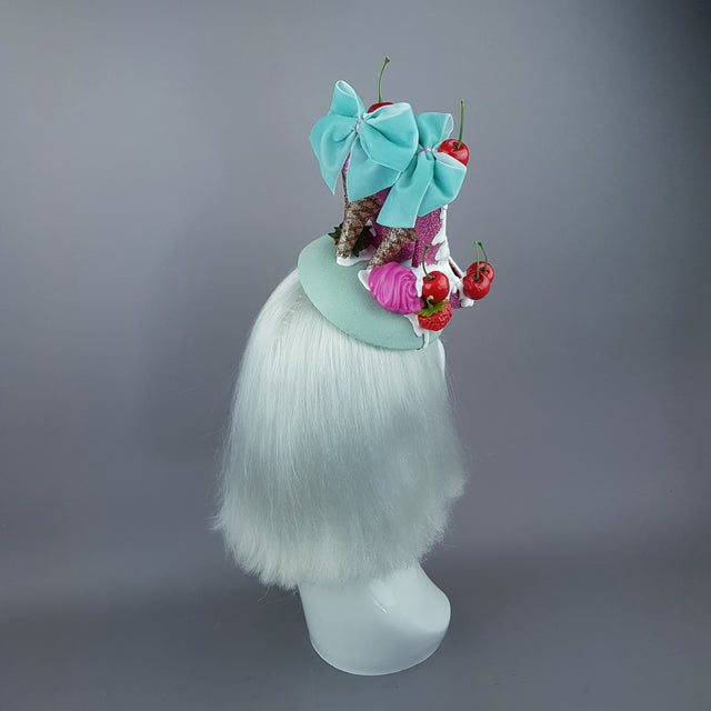 "Dela Crème" Ice Cream High Heel Shoe Fascinator Hat