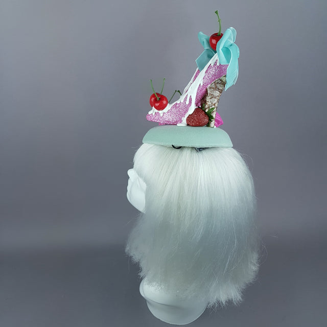 "Dela Crème" Ice Cream High Heel Shoe Fascinator Hat