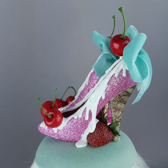 "Dela Crème" Ice Cream High Heel Shoe Fascinator Hat