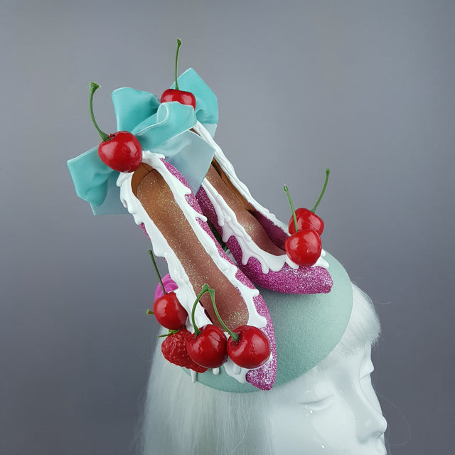 "Dela Crème" Ice Cream High Heel Shoe Fascinator Hat