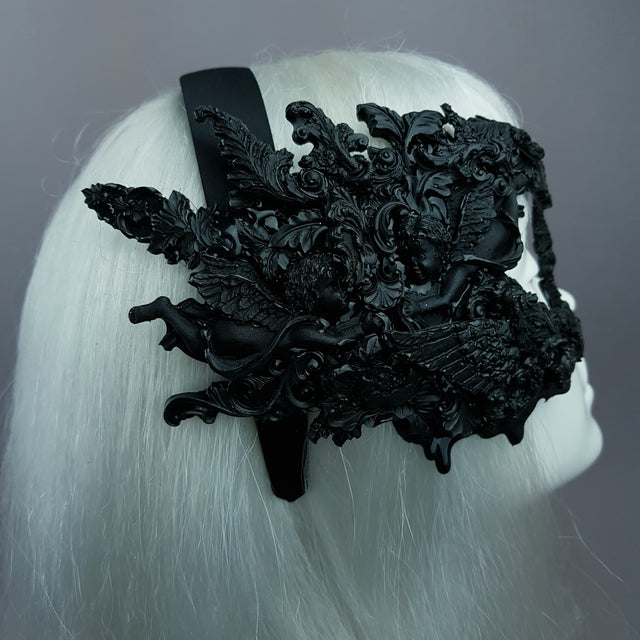 "Amoret" Black Filigree Baroque Gothic Mask