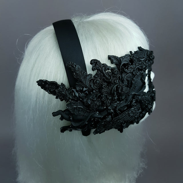 "Amoret" Black Filigree Baroque Gothic Mask