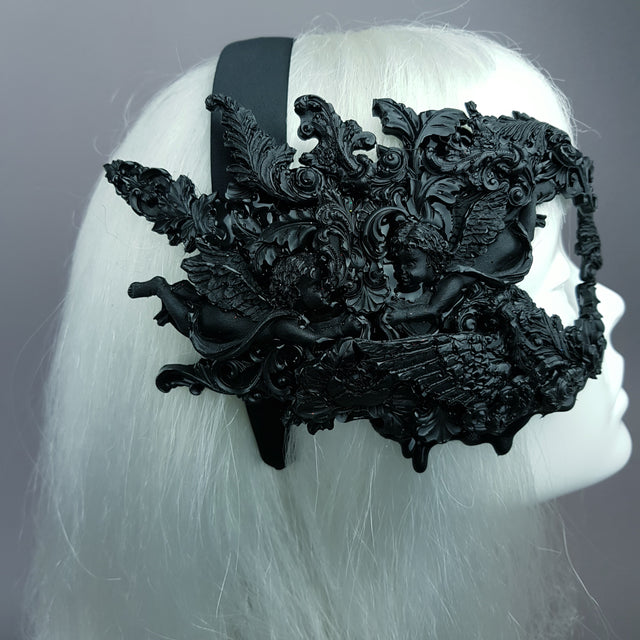 "Amoret" Black Filigree Baroque Gothic Mask