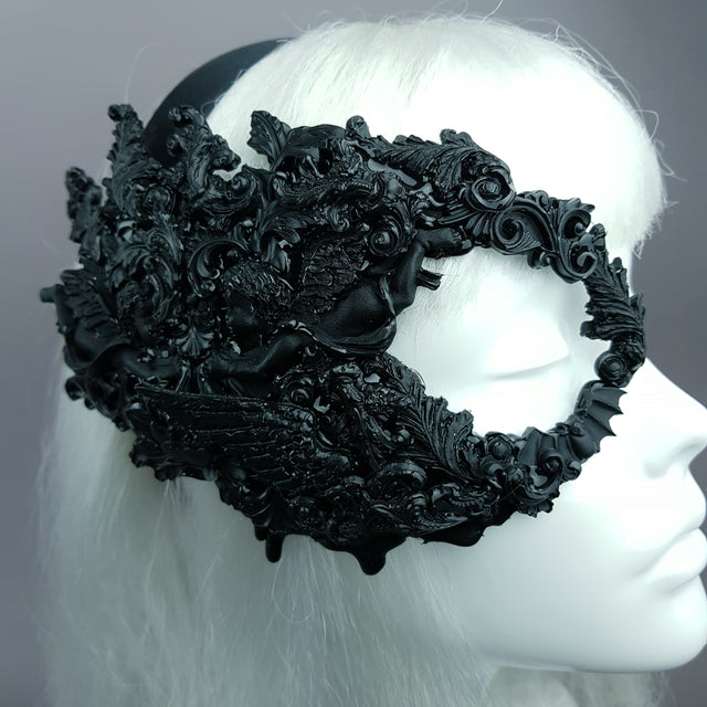 "Amoret" Black Filigree Baroque Gothic Mask
