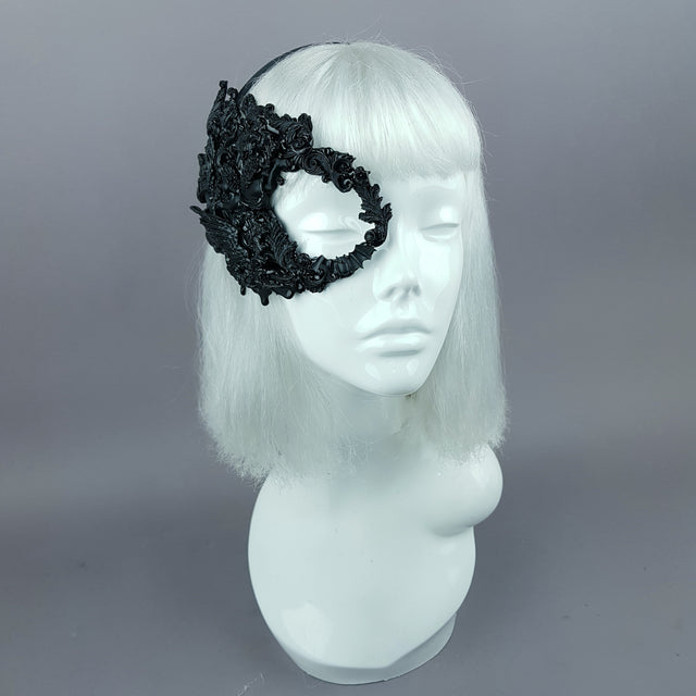 "Amoret" Black Filigree Baroque Gothic Mask