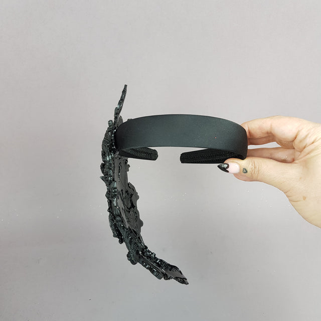 "Amoret" Black Filigree Baroque Gothic Mask