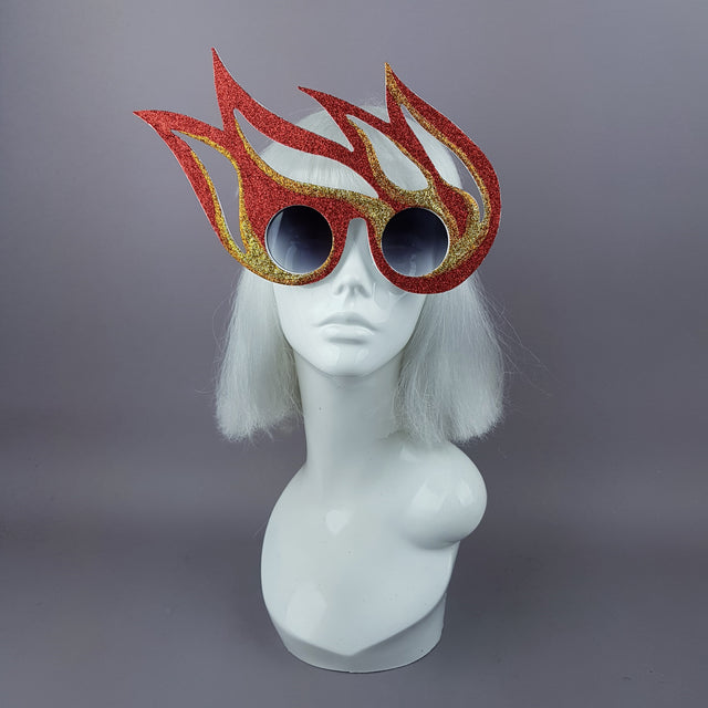"Ignite" Red, Orange, Gold Flame Sunglasses