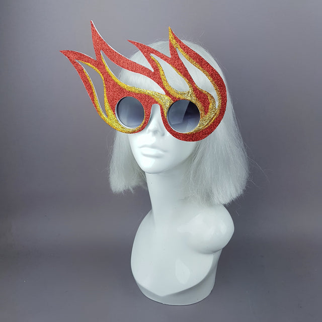 "Ignite" Red, Orange, Gold Flame Sunglasses
