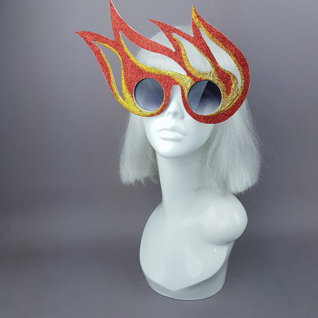 "Ignite" Red, Orange, Gold Flame Sunglasses