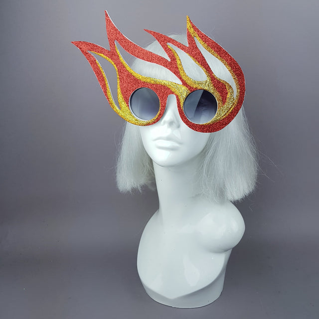 "Ignite" Red, Orange, Gold Flame Sunglasses