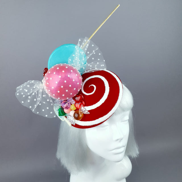 "Caramelo" Candy Sweets Glitter Fascinator Hat